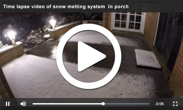Radiant heat snow melting video